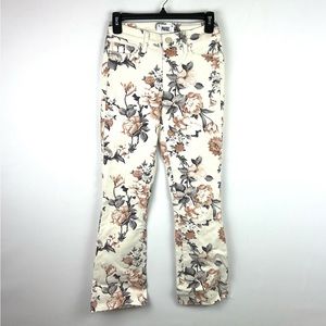 Paige Women’s White Floral Print Jeans Size 24